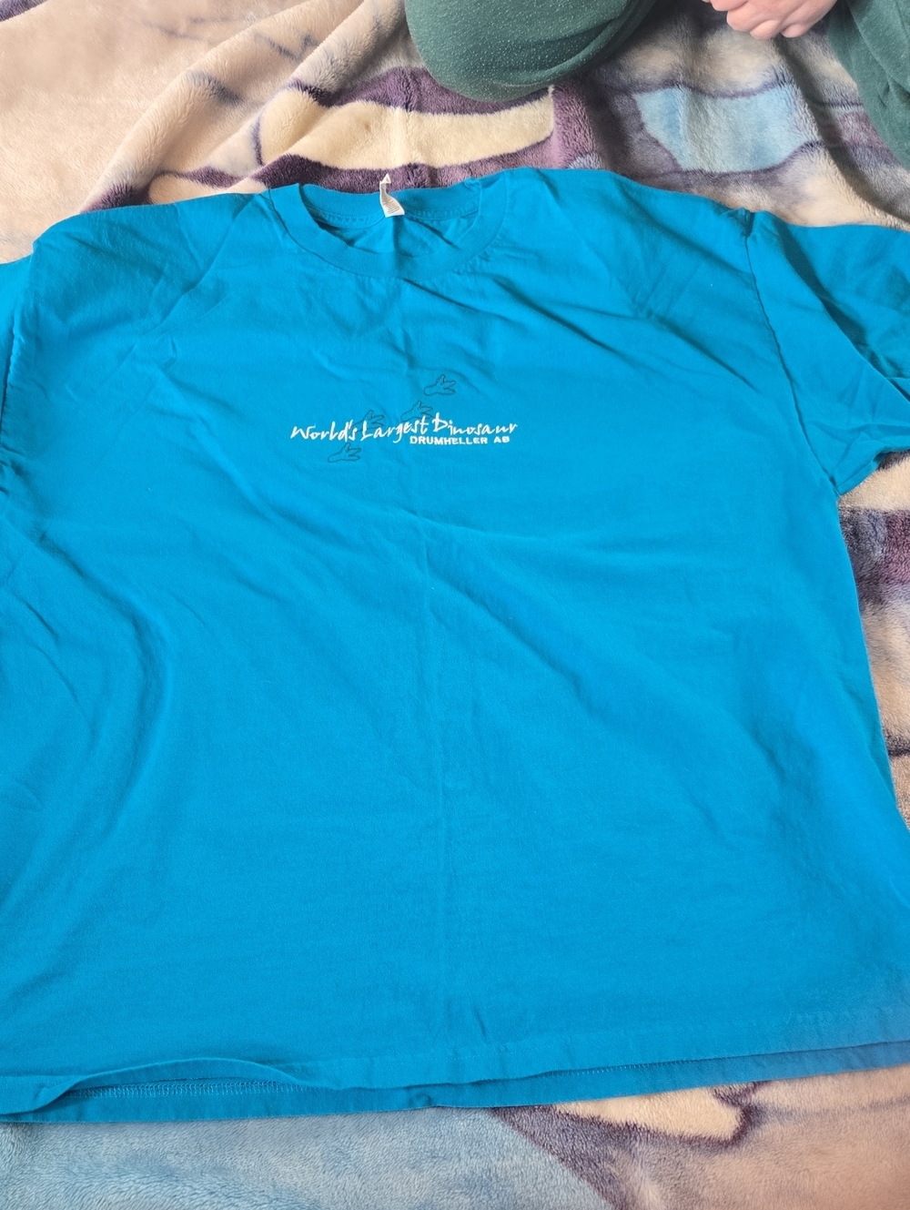 3/$20 World's Largest Dinosaur Drummond T-Shirt - Bright Teal Blue
